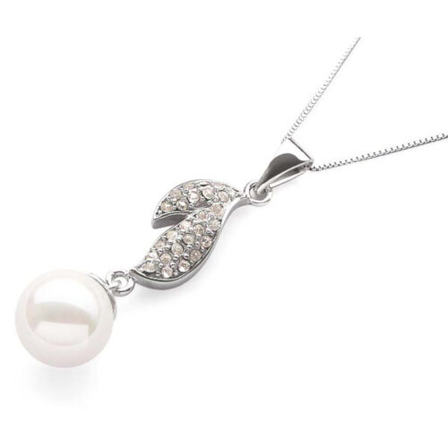 10mm Southsea Shell Pearl Pendant with Free 16in Silver Chain