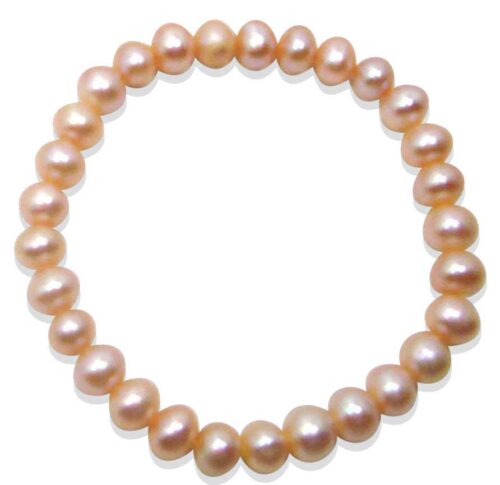 Pink 7-8mm Real Pearl Bracelet