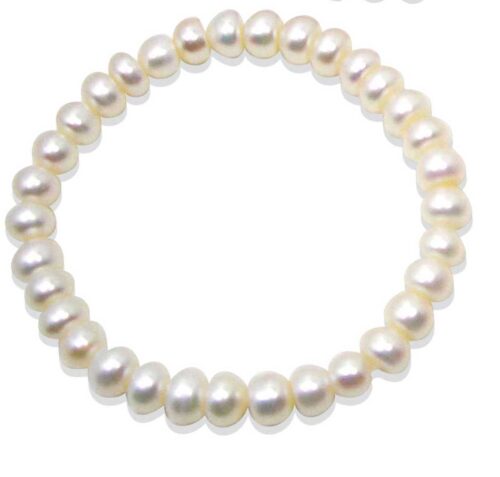 White 7-8mm Real Pearl Bracelet