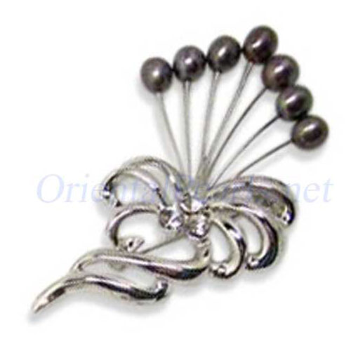 Genuine cultured clustered pearl brooch 4 colors of pearls