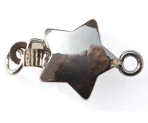 18K WGP Star Shaped Base Metal Clasp for Single Strand