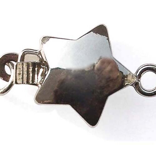 18K WGP Star Shaped Base Metal Clasp for Single Strand