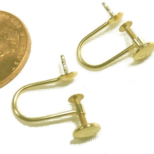 14KYG Clip On Screw Earrings Setting