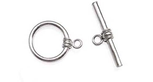 Silver 925 Sterling Silver for Single Row Pearl Toggle Clasp