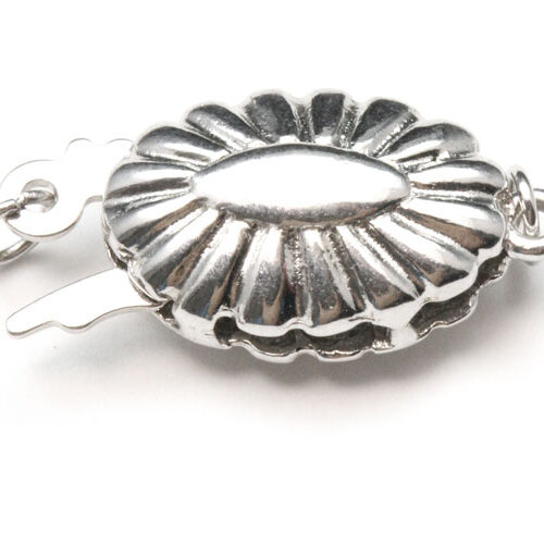 925 Sterling Silver Oval shaped Clasp