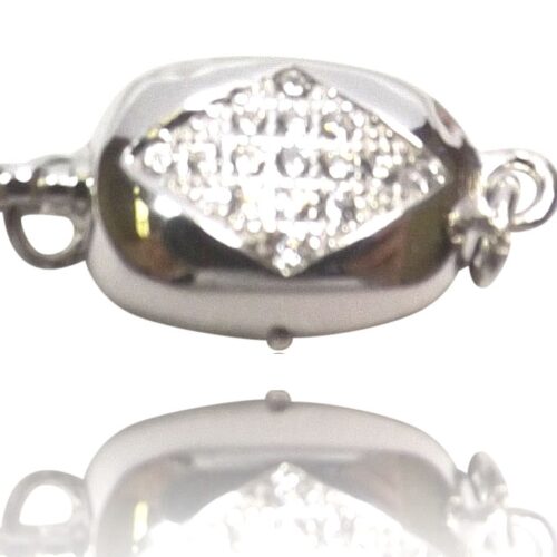 925 Sterling Silver Single Row Safety Pearl Clasp