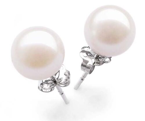 7-7.5mm AAA Completely Round Pearls 14k Gold