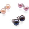 7-7.5mm AAA Completely Round Pearls Earrings in 14k Gold