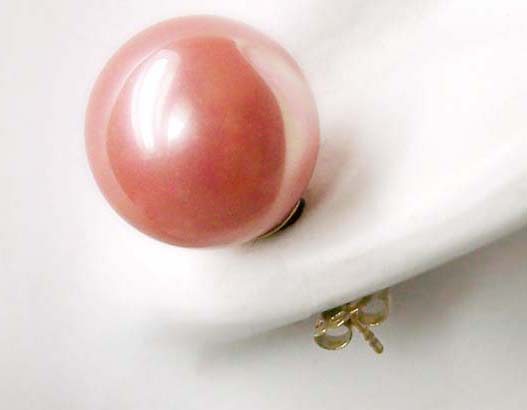 12mm white black pink gray coffee south sea shell pearl earring Studs v1071 