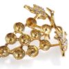18K YG Grape Shaped Brooch Setting