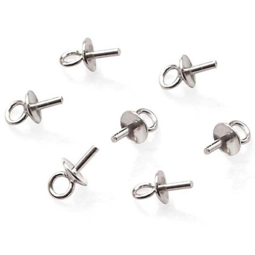 925 Sterling Silver Pin with a Jump Ring for Earrings Making - Sold in pairs