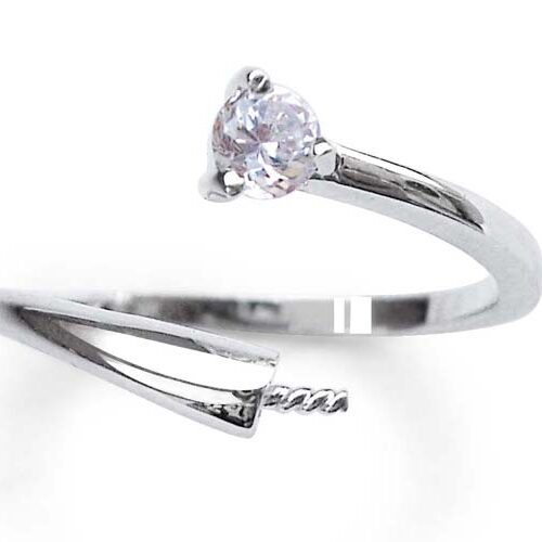 925 Sterling Silver Adjustable Sized Ring Setting