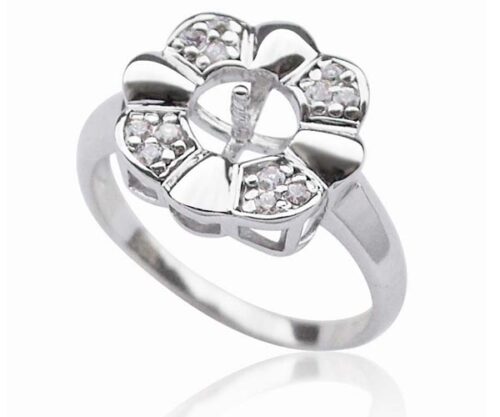 925 Sterling Silver Flower Ring Setting