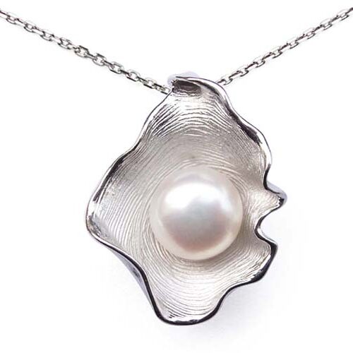 White 10mm Pearl Sturdy 925 SS Pendant