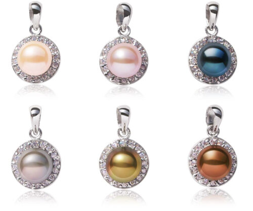 7-8mm Sterling Silver Real Pearl Pendant with a 925 Sterling Silver Chain