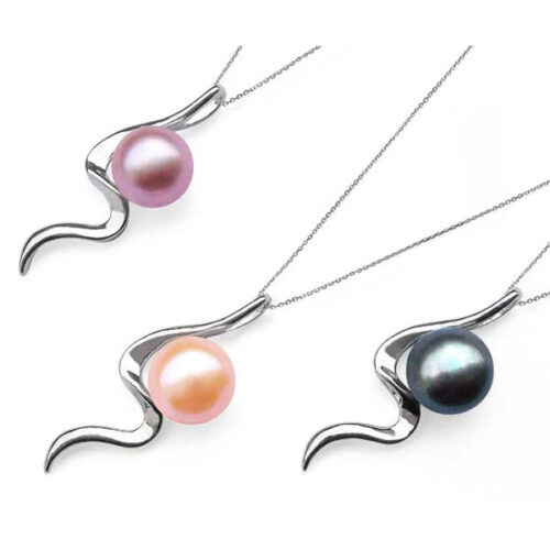 8-9mm Genuine Freshwater Pearl Pendant in 925 Sterling Silver, 16in Chain