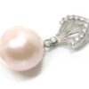 Light Pink Completely Round AAA High Quality 10-11mm 925Sterling Silver Pendant