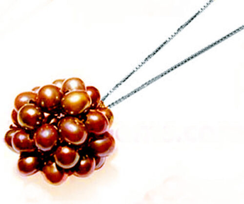 chocolate pearl pendant