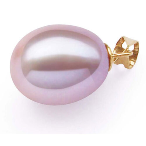 14k gold mauve colored 10-11mm pearl pendant