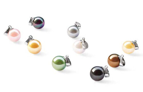 8mm Southsea Shell Pearl Pendant with Silk Cord