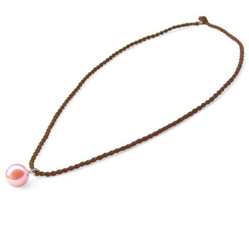 Pink 12mm SSS Pearl Pendant with Silk Cord
