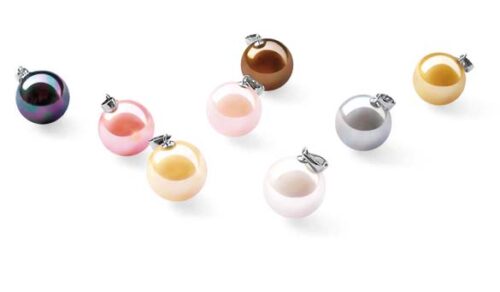 Black, Rose Pink, Champagne, Pale Pink, Chocolate, White, Grey and Gold 14mm SSS Pearl Pendant with Silk Cord