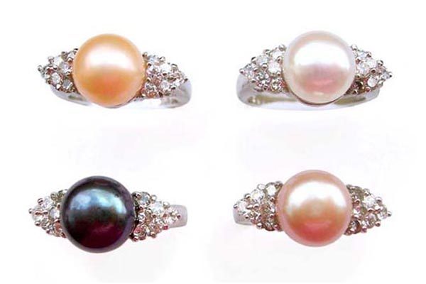 9-10mm Pearl Ring in Flower Design 925 Silver | orientalpearls.net