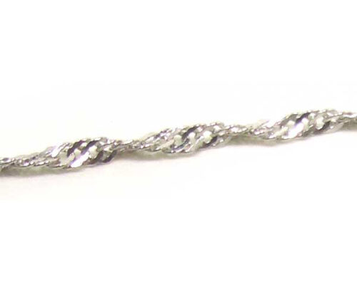 925 Sterling Silver Spiral Link Chain 18K Gold Plated
