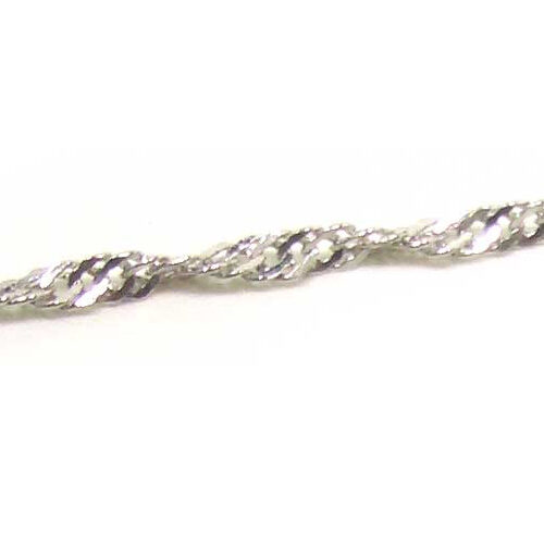 925 Sterling Silver Spiral Link Chain 18K Gold Plated