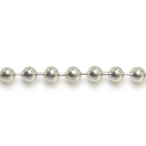 925S Silver 18 In Long Round Bead Chain