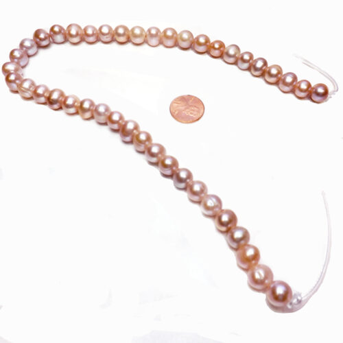lavender 11mm semi-round pearl strand