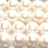 White Colored 12-13mm Near Round Potato Pearls on Temporary Strand