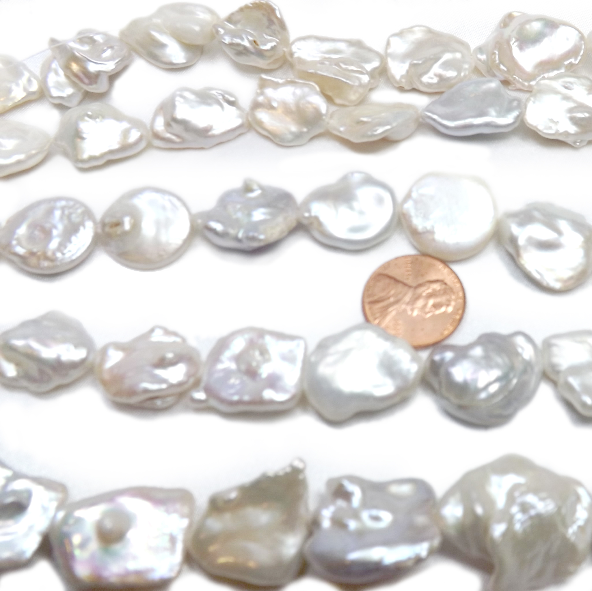 18mm-25mm Huge Sized Baroque Pearl Strands with High Luster and Nice Shape