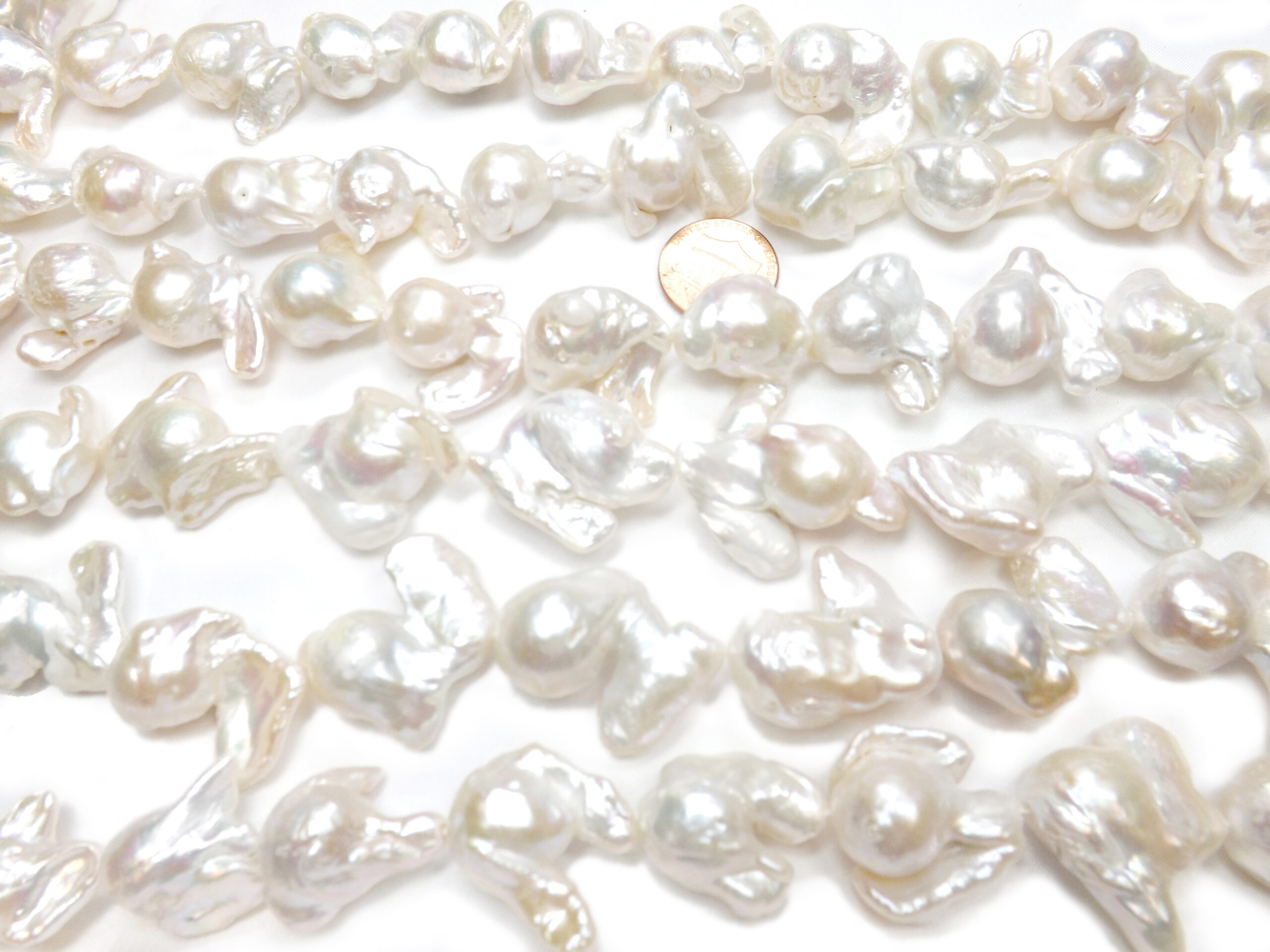 18mm-25mm Large Sized Nice Shaped Baroque Pearl Strands