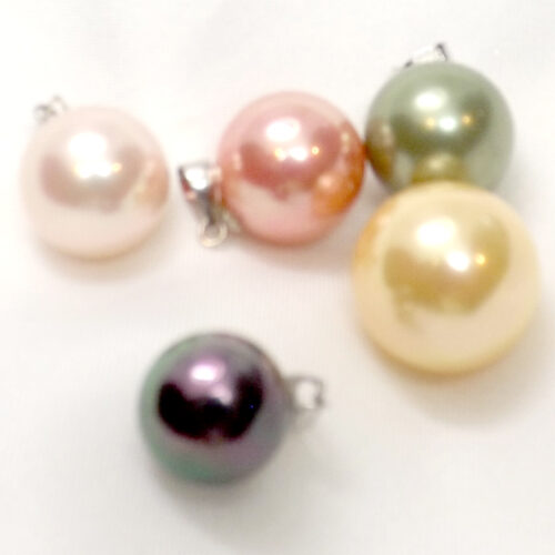 All colored south sea shell pearl pendants