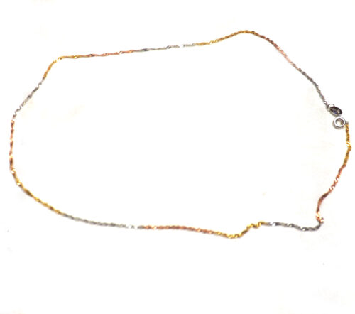 3 alternante colored sterling silver chain