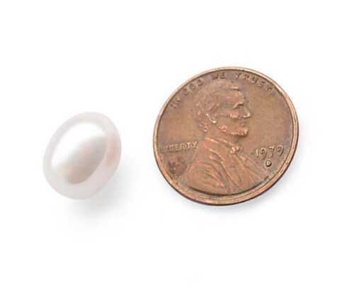 Large 10mm Half Drilled Drop White Pearls