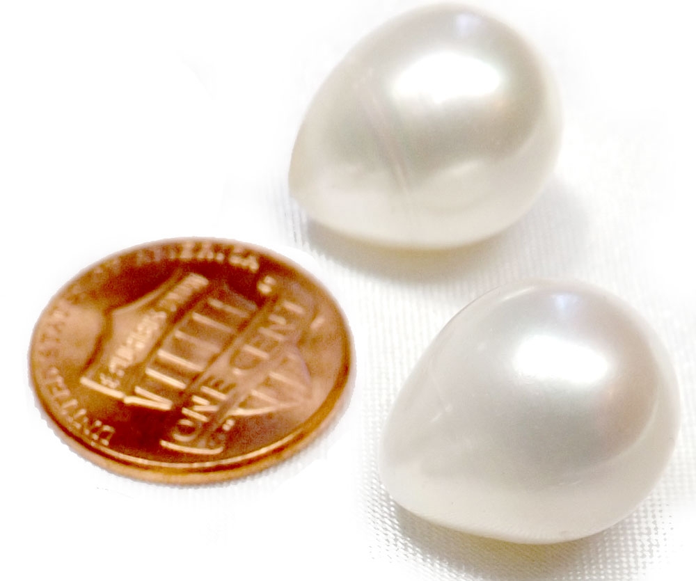 Huge Sized 1314mm Drop Shaped Individual AA Pearl Half Drilled
