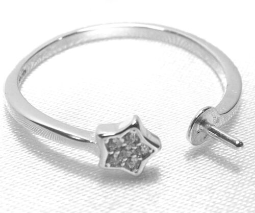 Star Shaped 925 Sterling Silver Ring Setting