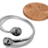 Modern and Simple 925 Sterling Silver 2 Pearl Ring Setting Adjustable