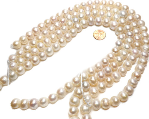 12-14mm semi round pearls 2mm holes