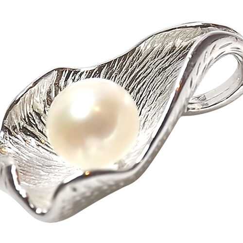 Large Sized Gorgeous 925 Sterling Silver Pearl Pendant
