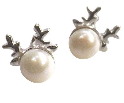 925 Sterling Silver Pearl Studs Earrings