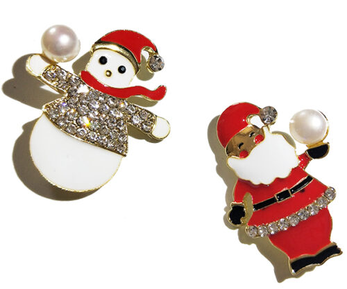 Santa Claus Real Pearl Brooch or Pendant