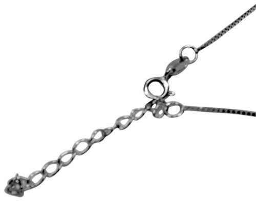 925 Sterling Silver Box Chain with 1.5in Extension adjustable chain