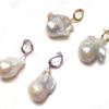 Large Sized Baroque Pearl Earrings in Sterling Silver