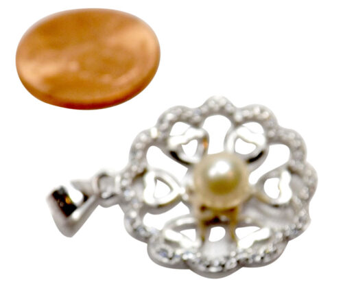 large flower shaped pearl pendant