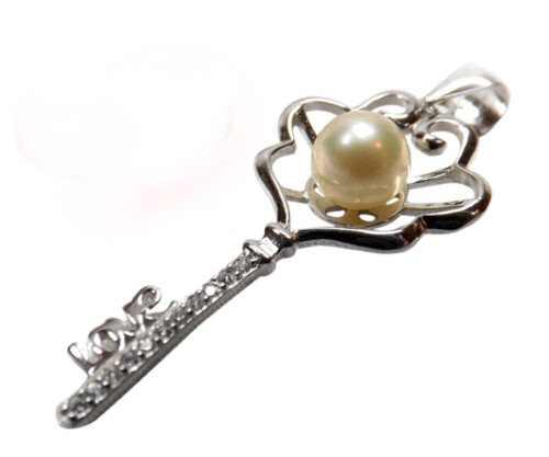 Large 925 Sterling Silver Pearl Pendant