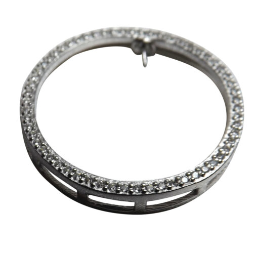 Big Circle Silver Pendant Setting