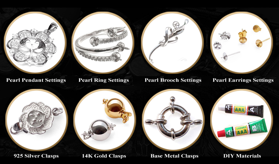 Pearl Settings Pendant Settings, Earrings Settings, Ring Settings